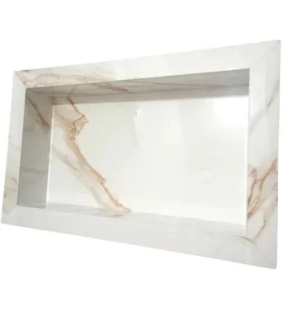 Nicho de porcelanato para banheiro calacata cristal  - Foto 2