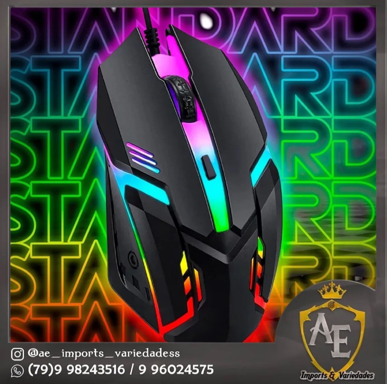 Mouse Gamer RGB com Iluminação LED