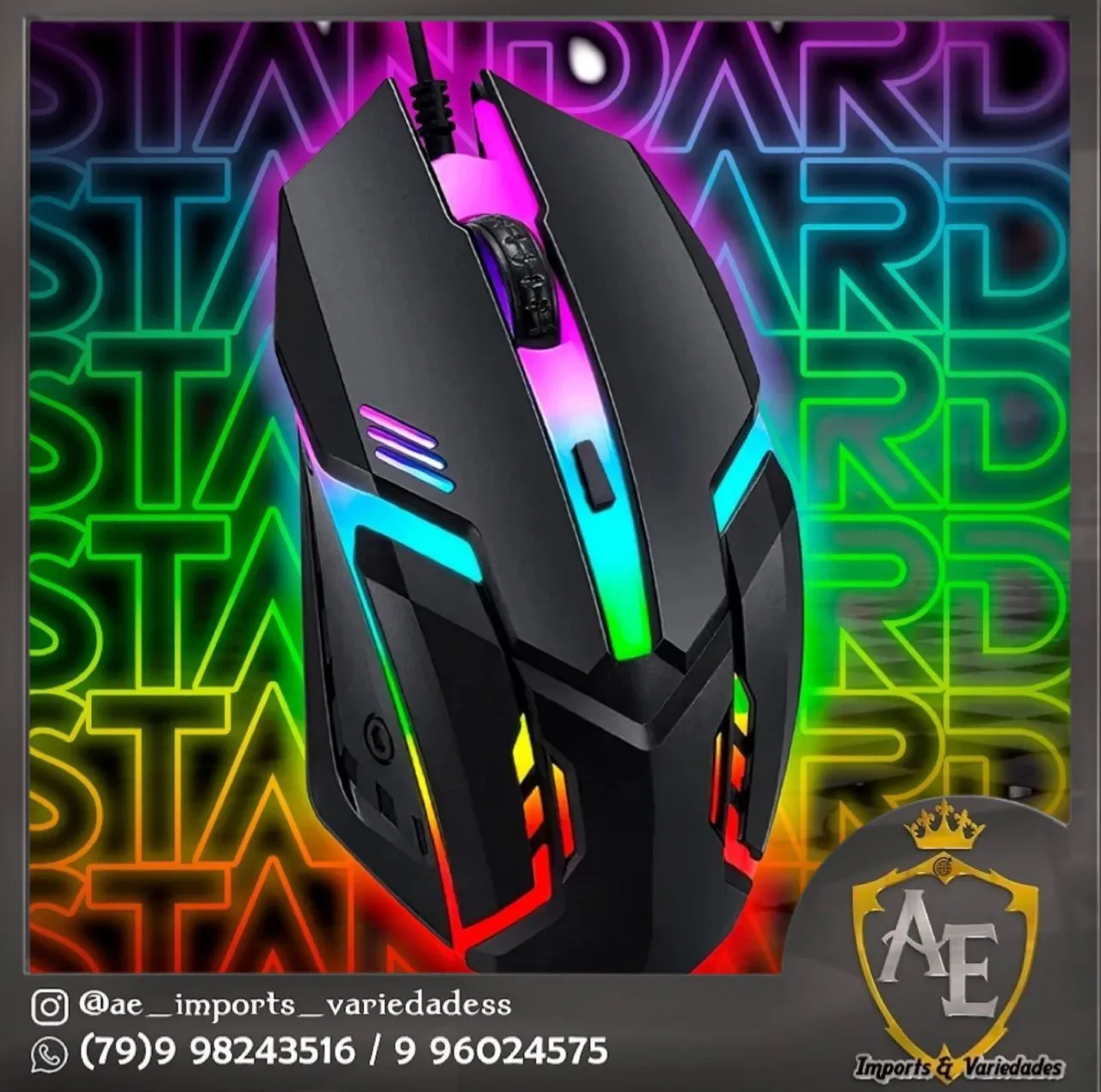 Mouse Gamer RGB com Iluminação LED