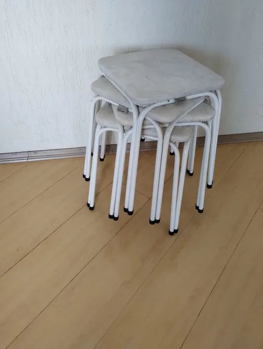 Kit 04 Bancos baixos estofados  - Foto 6