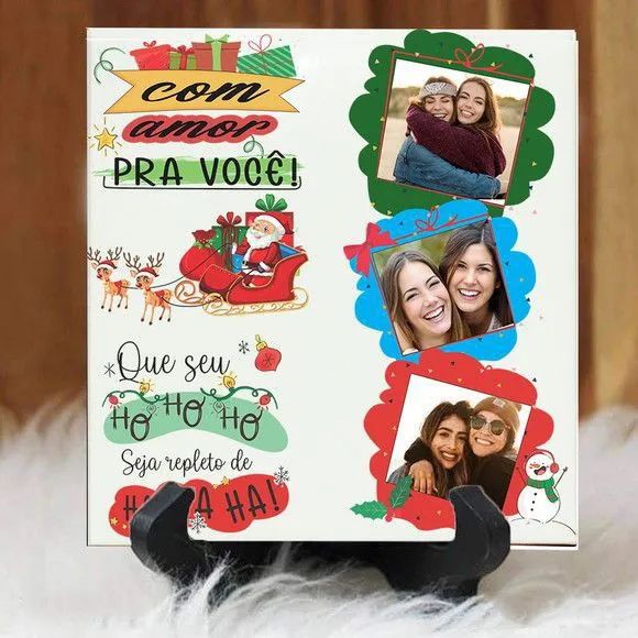 Personalizados para o natal com foto e frase -