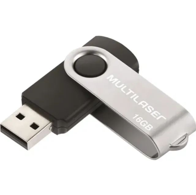 Pen Drive Multilaser Twist Pd588 16GB Preto 002956