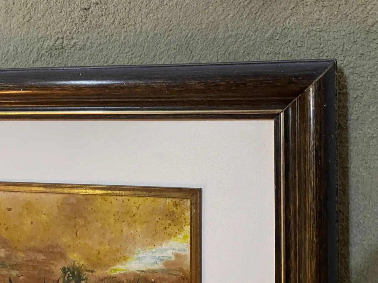 Quadro belíssimo rústico a oleo com  Obra de MAGDA 1976 com paisagem abstrata - Foto 3