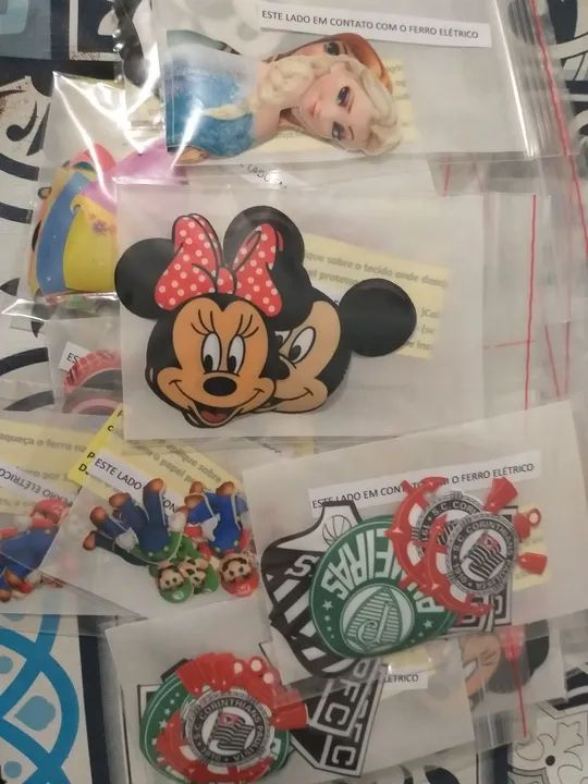 10 Patch Aplique Termocolantes Mickey e Minnie - Foto 2