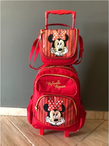 Lancheira térmica infantil Minnie Mouse vermelha, Disney