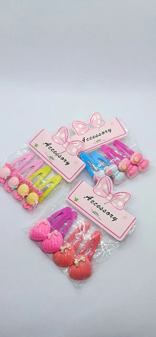 Kit de Acessórios para Cabelo Infantil - 3 Pacotinhos com 4 unidades cada - Foto 2