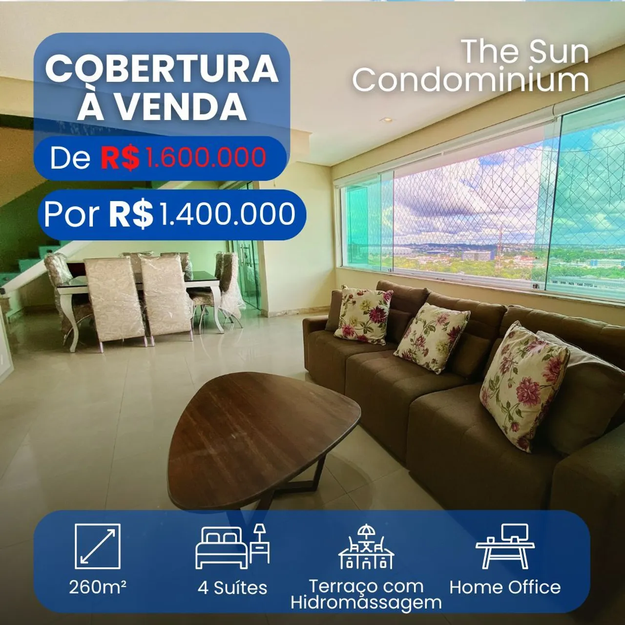 Vendo cobertura no Condomínio The Sun.