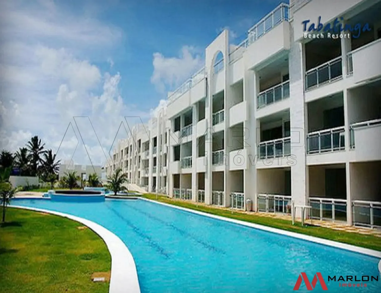 Apartamento Tabatinga Beach Resort, a beira mar, 1 quarto, área gourmet, 80m².