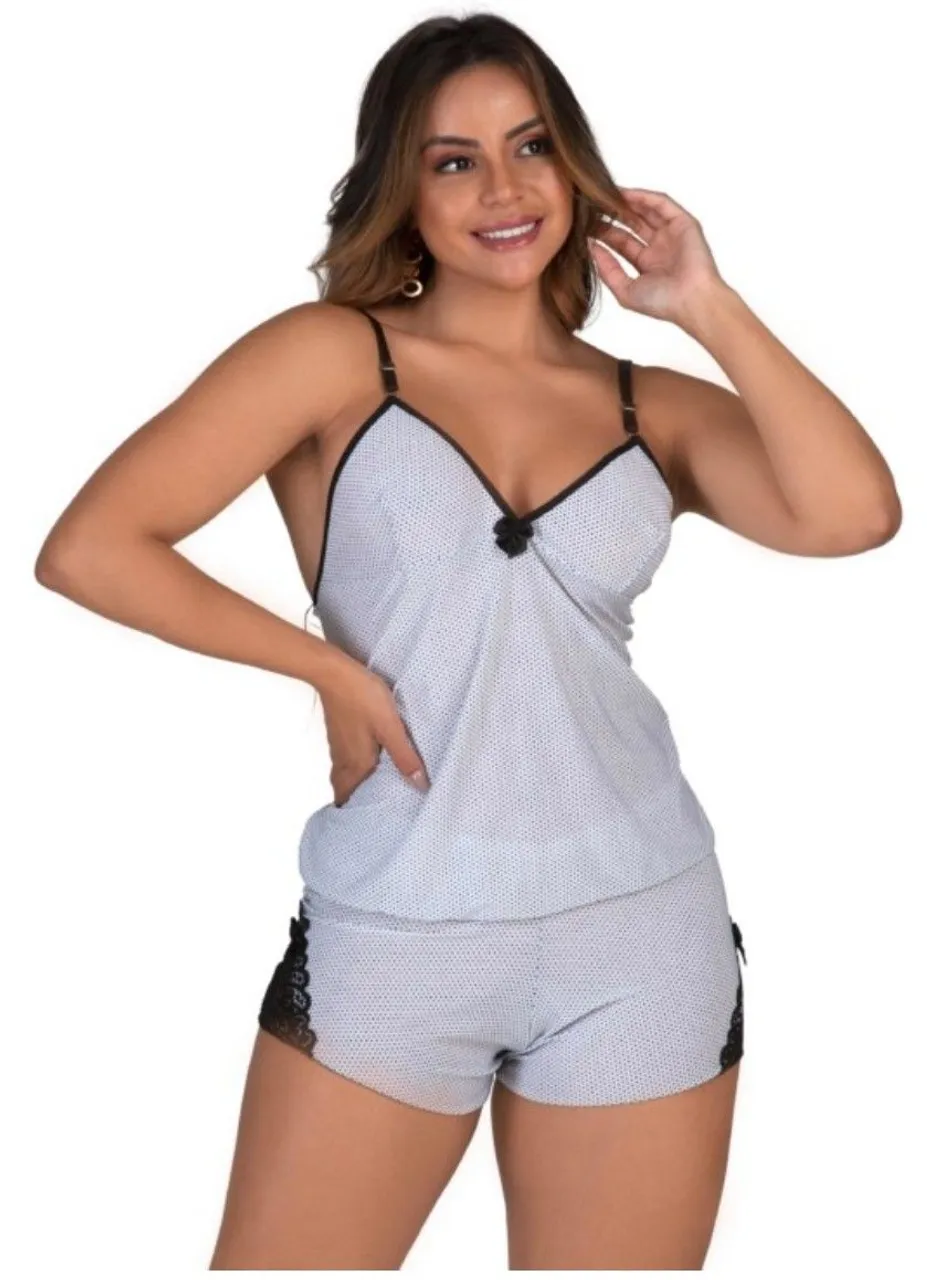 Conjunto Pijama Feminino Delicado Poá