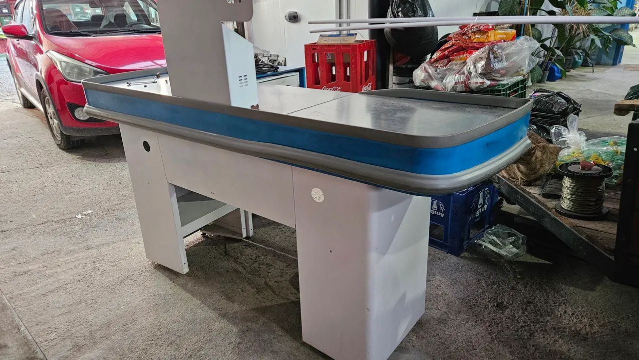 2 caixa pdv de supermercado/ mercado azul para atendimento 