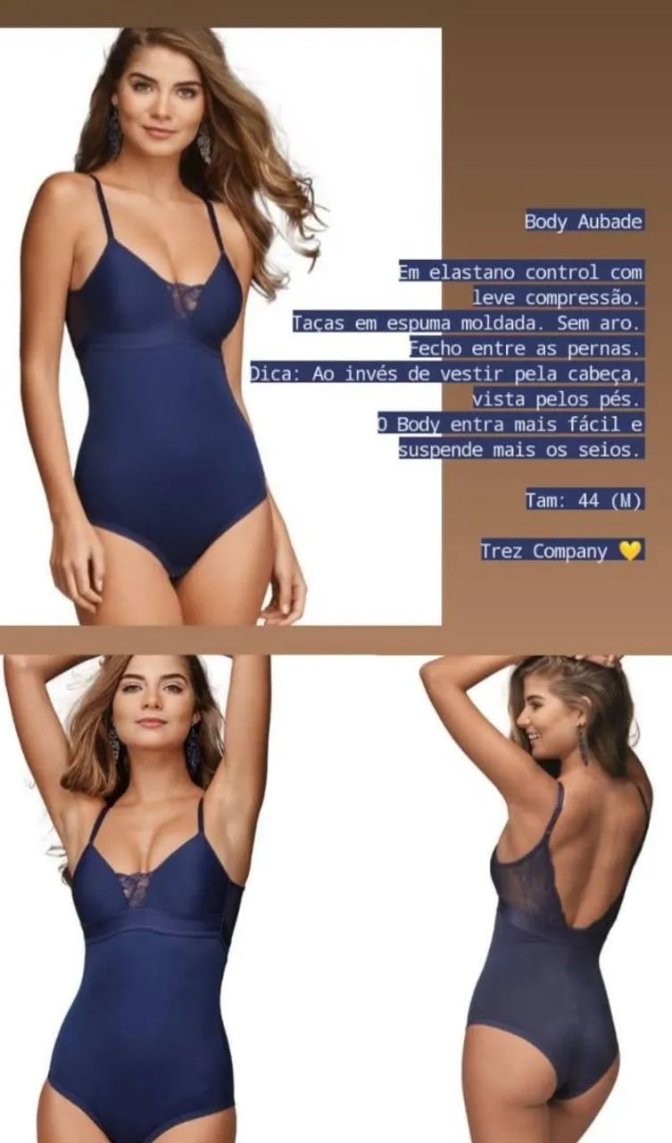 Body Aubade Marinho DeMillus - Foto 2