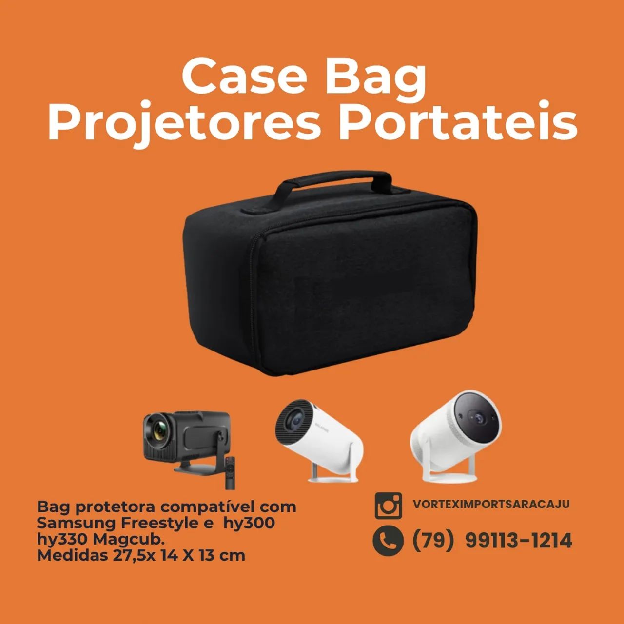 Bolsa Case Bag Capa Projetor Freestyl Hy320 Hy 300 Magcubi