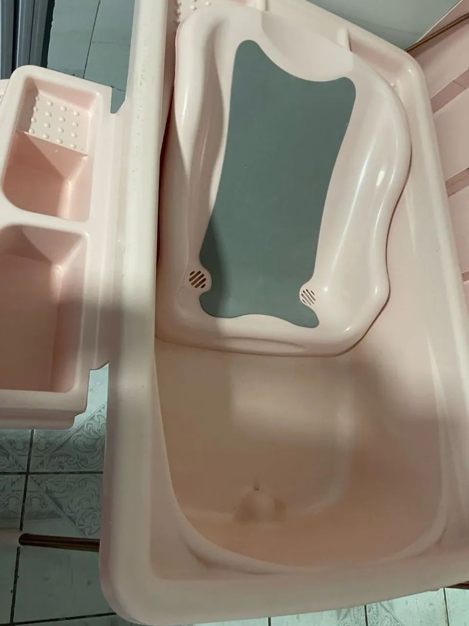 Banheira e Trocador de Bebê Rosa Burigotto  - Foto 5