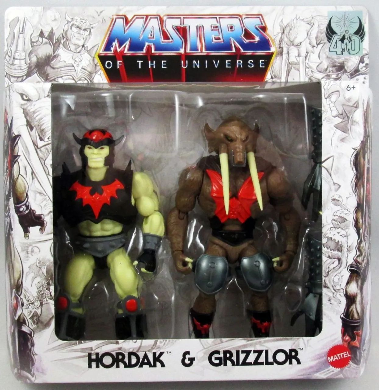 Masters of the Universe Origins Sketchbook Series 5,5" Figuras de ação Hordak e Grizzlor - Foto 3