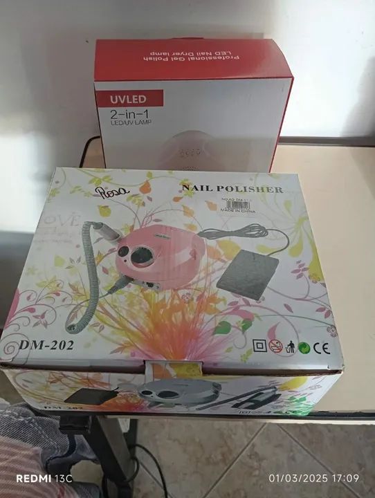 Kit Secador e Lâmpada UV para Unhas DM-202