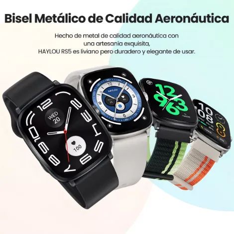 Design premium e tela AMOLED | Smartwatch Haylou RS5 - Foto 5