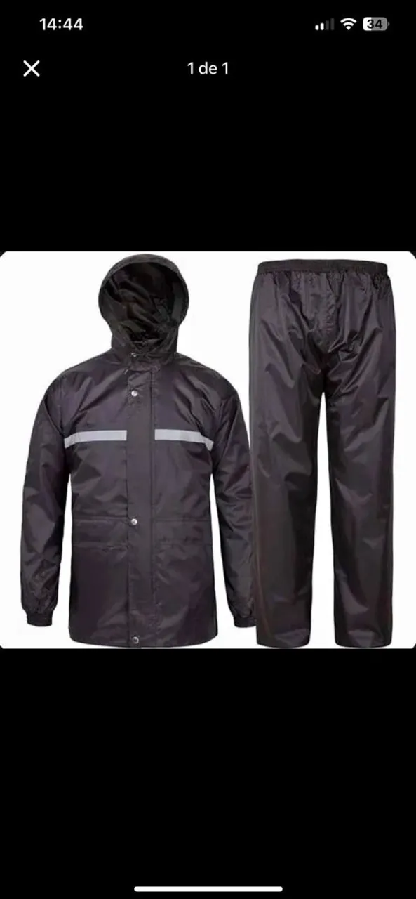 Conjunto de chuva impermeável com refletivo