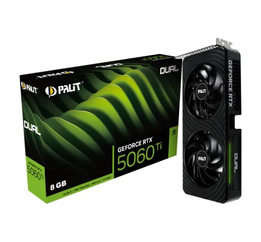 Placa de Vídeo Palit GeForce RTX 5060 Ti Dual - 8GB - NOVA e LACRADA!