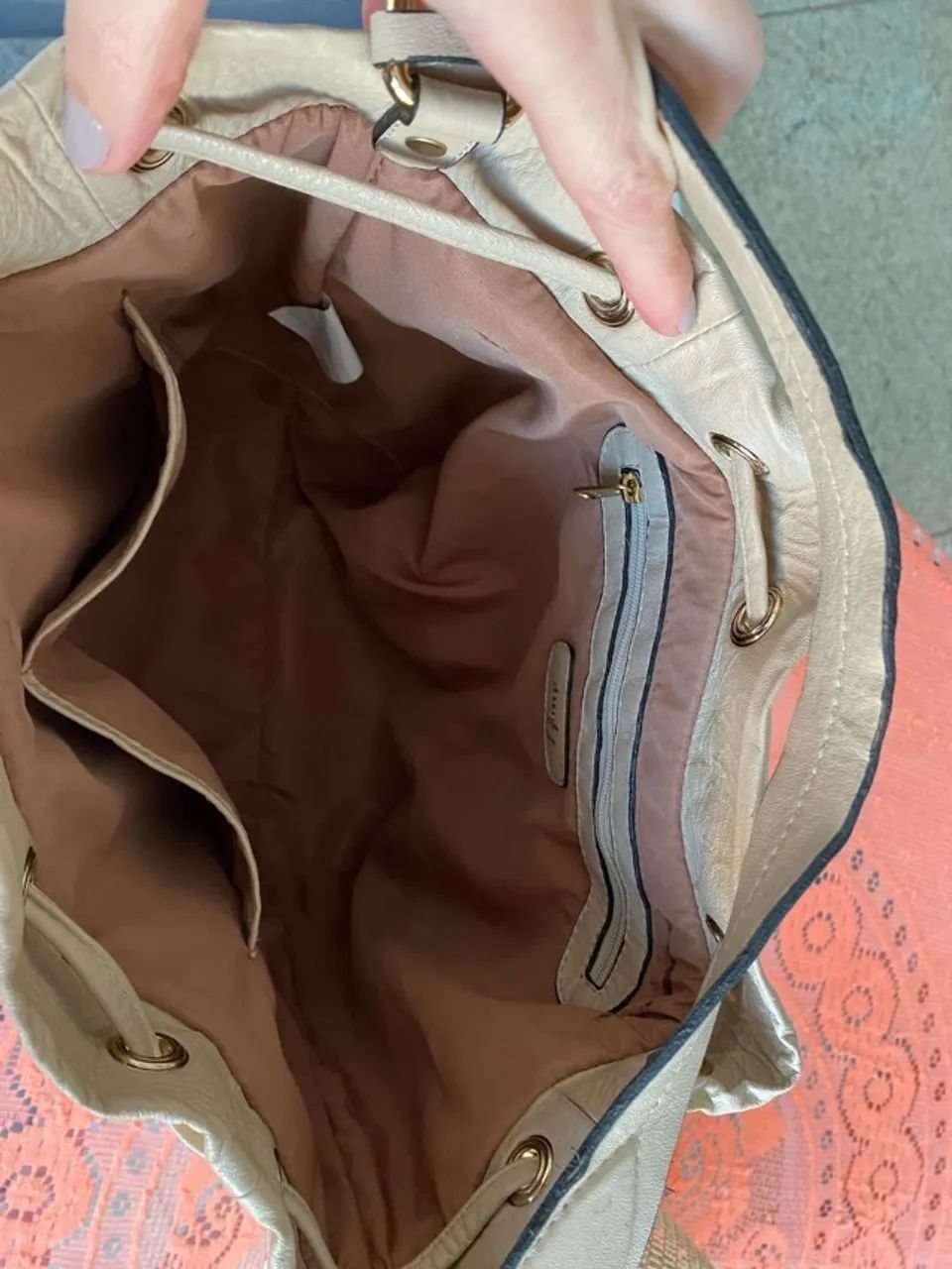 bolsa bucket nude - Foto 3
