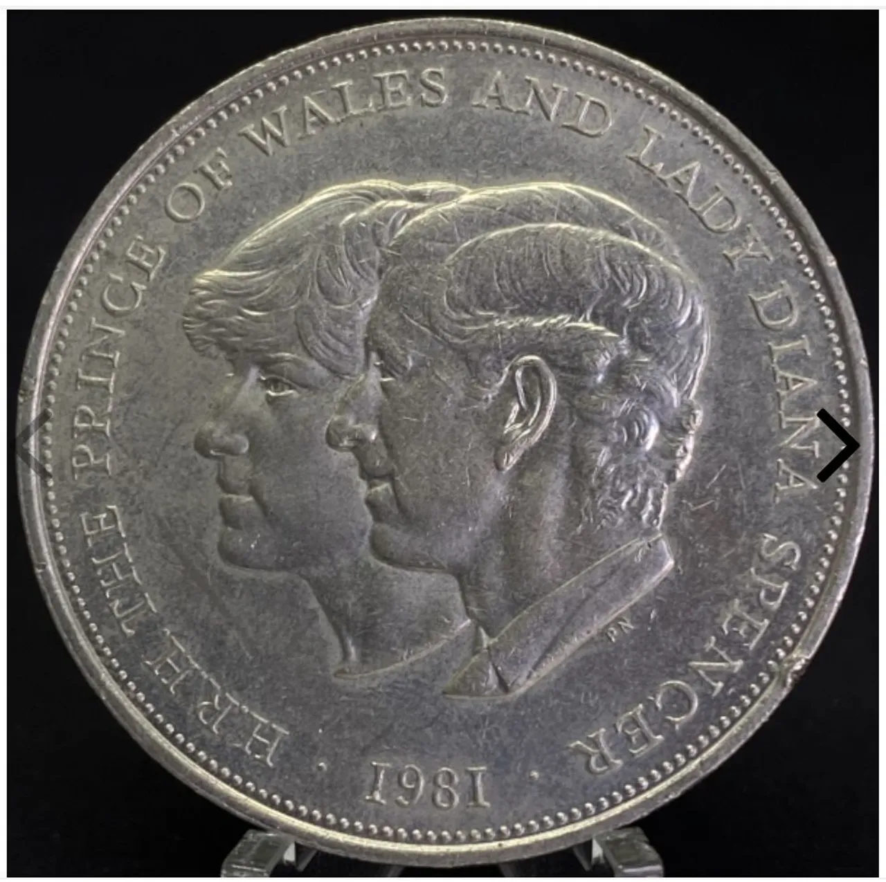 Moeda Comemorativa Príncipe Charles e Lady Di 1981