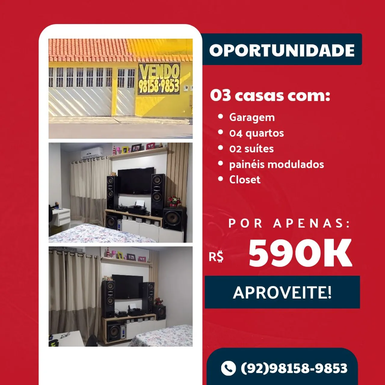 03 casas Bairro Educandos