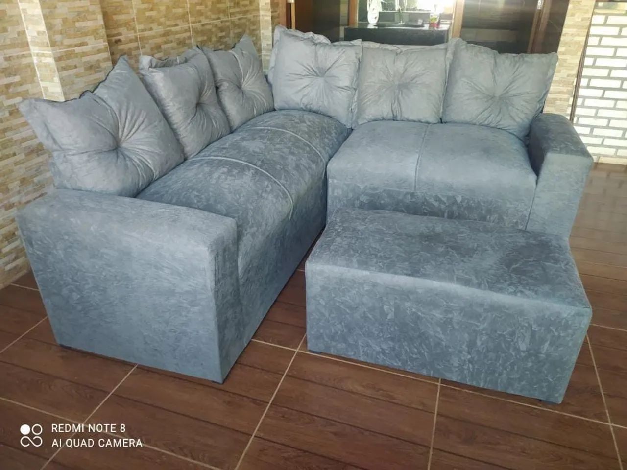 Sofá de conto com puff, NOVO ENTRGAMOS DF E ENTORNO 