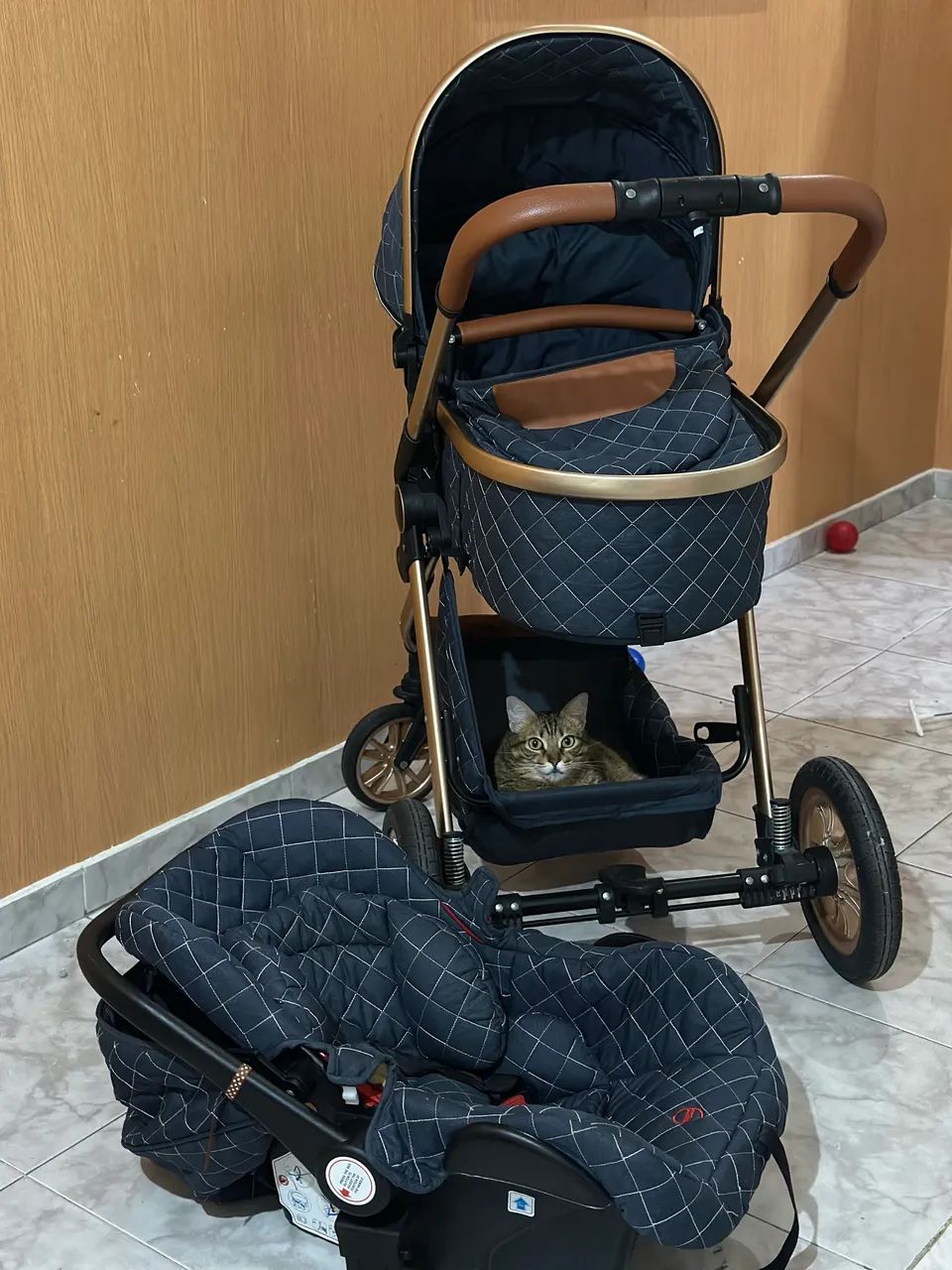 carrinho de bebê europeu + bebê conforto  - Foto 3