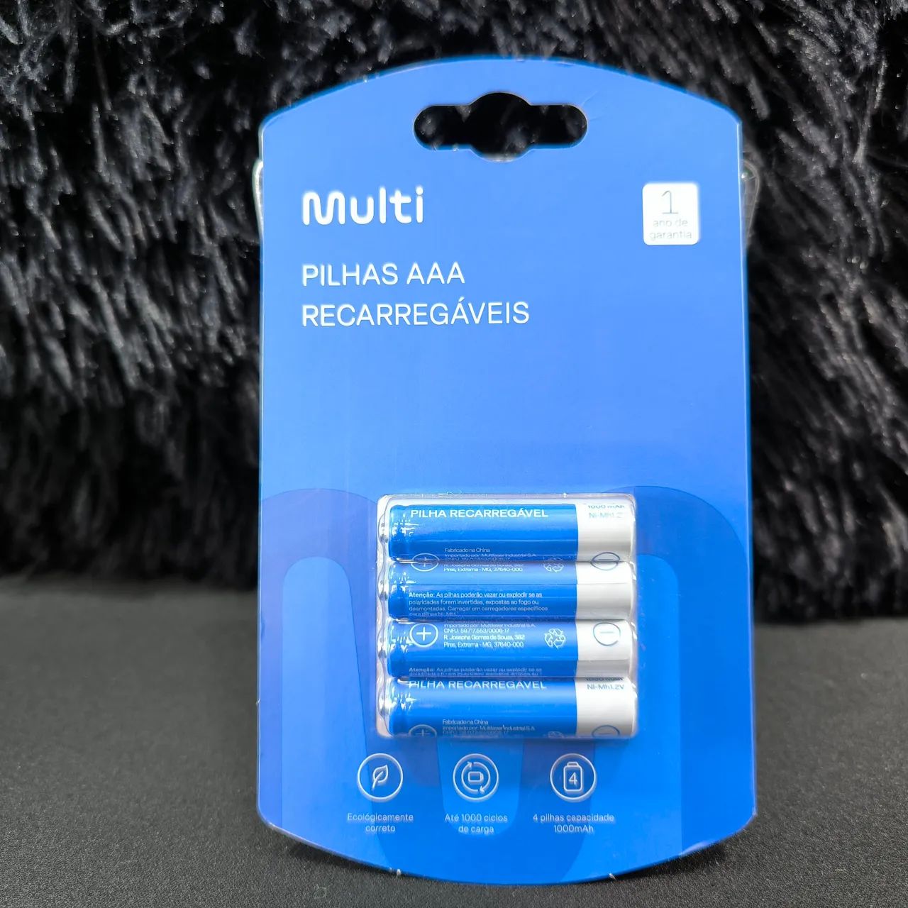Pilhas AAA Recarregáveis Multi - 4 Pilhas 10q00mAh