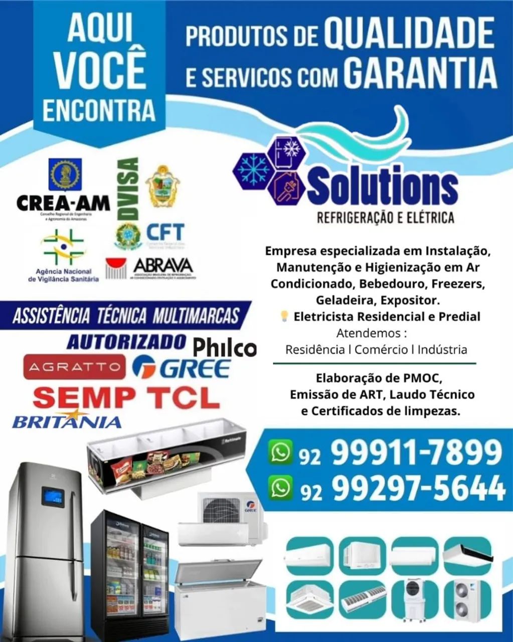 Conserto manutenção instalação em ar condicionado geladeira freezer expositor Eletricista 