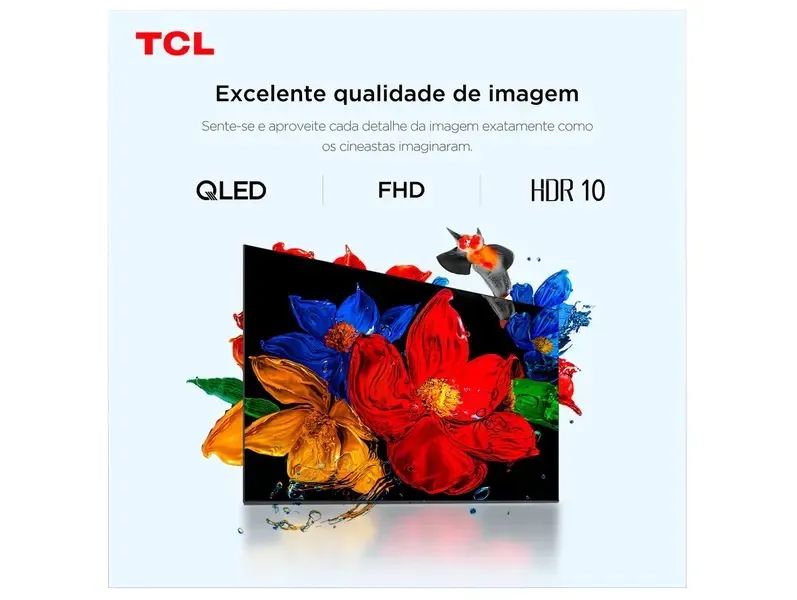 TV 43" TCL Full HD QLED 43S5K Google TV 2 HDMI - Foto 6