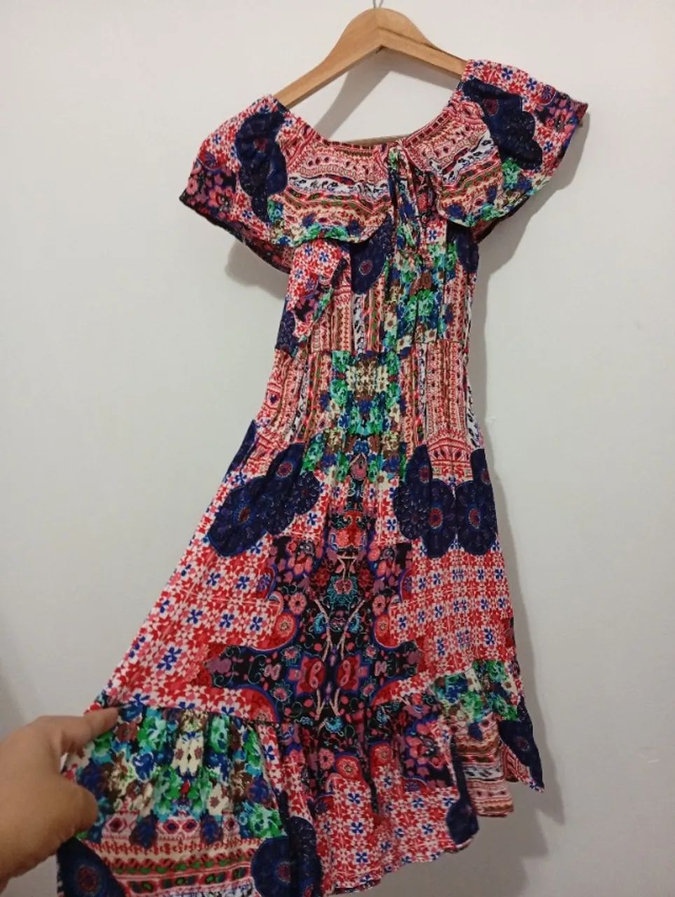 vestido estampado ciganinha  