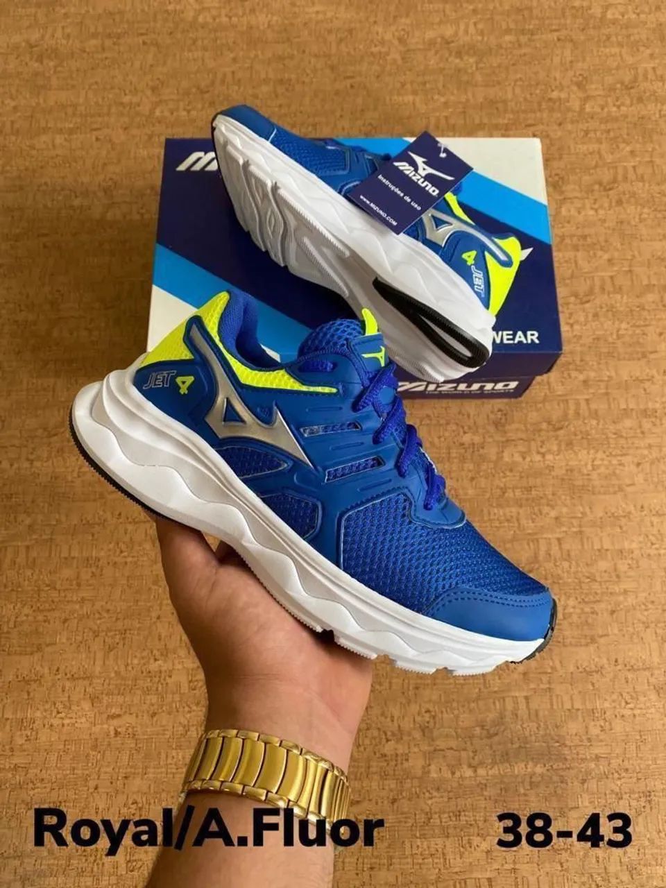 Tênis Mizuno Jet 4 - Azul Fluorescente