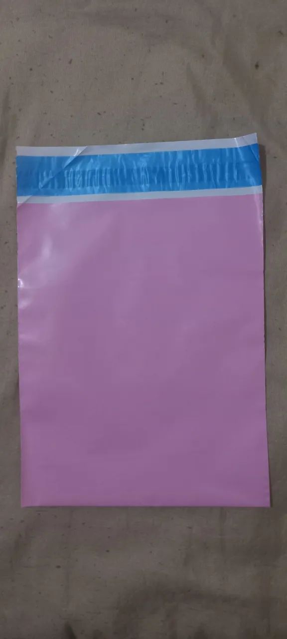 100 Envelopes Rosa 15X19cm Plástico Inviolável.
