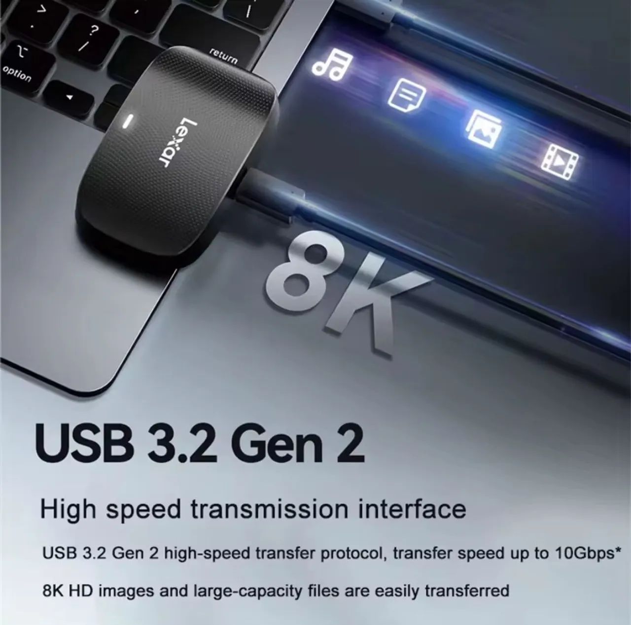 Leitor de cartões Lexar-CF Express Type B & SD, USB 3.2 Gen 2 - Foto 3