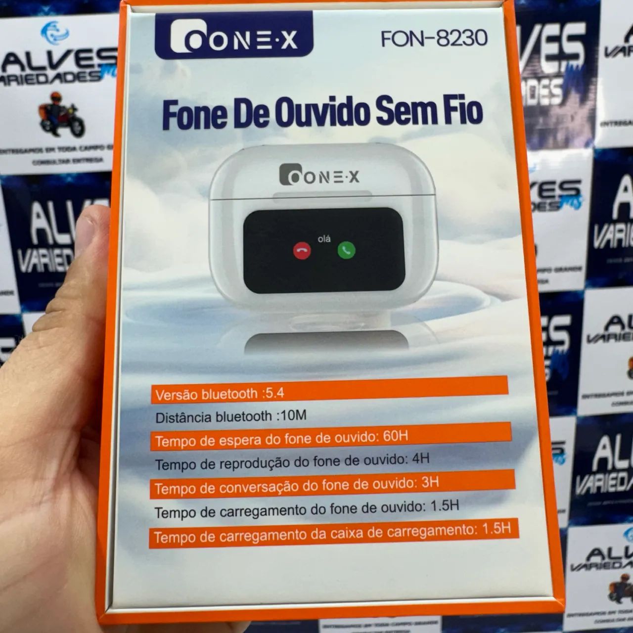 Fone de ouvido sem fio bluetooth com visor digital várias funções  - Foto 2