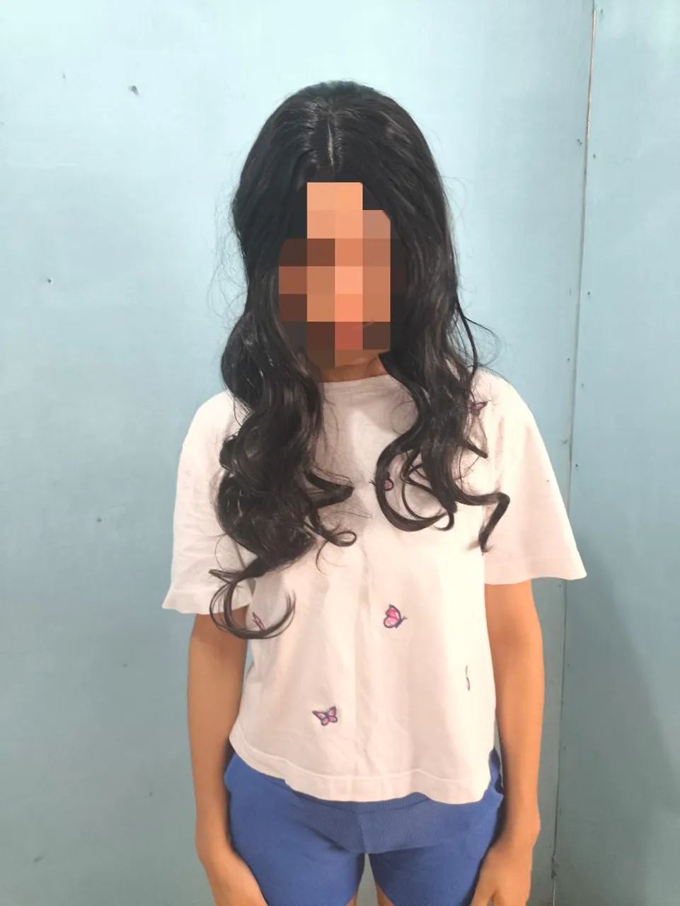 Peruca Cacheada Preta Longa - Foto 2