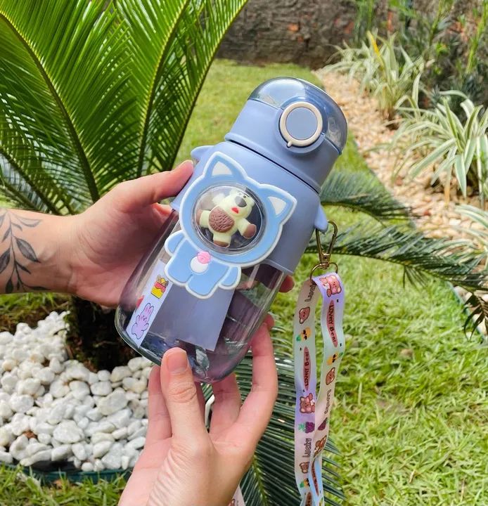 Garrafa de Água Kawaii - Unissex - Foto 2
