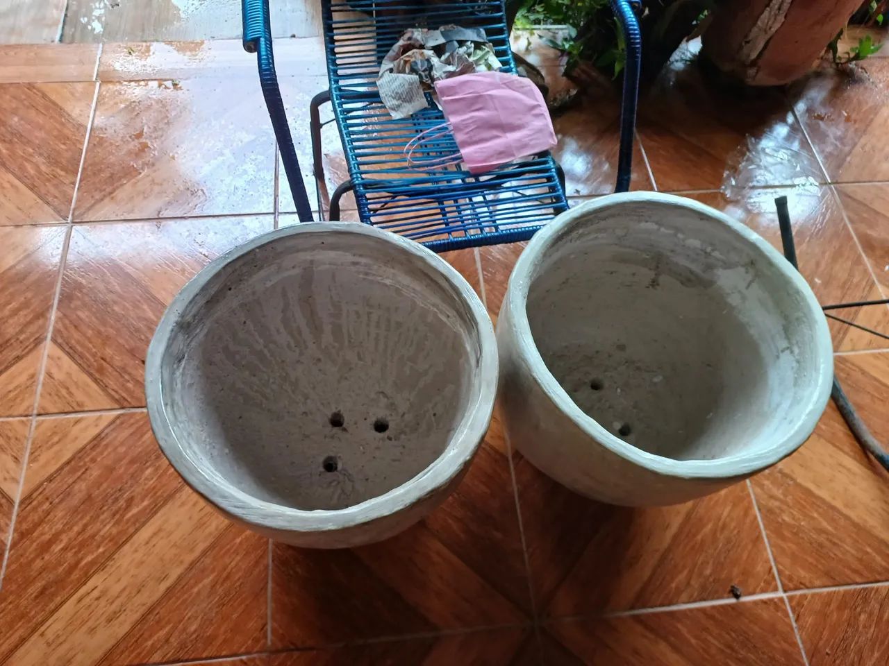 Par de Vasos de Planta em Cimento - Foto 2