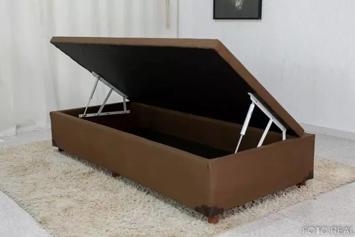 Base Box Baú Solteiro Vazada Pronta Entrega