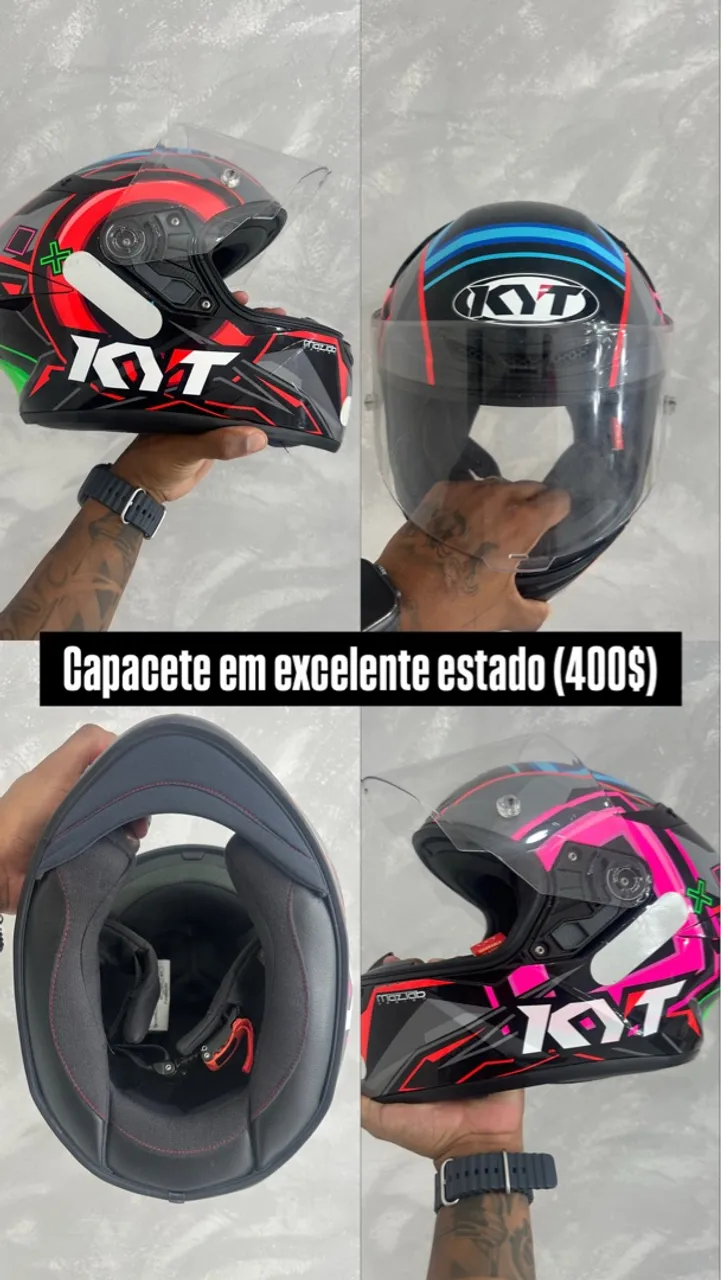 Capacete KYT em excelente estado - Vários modelos