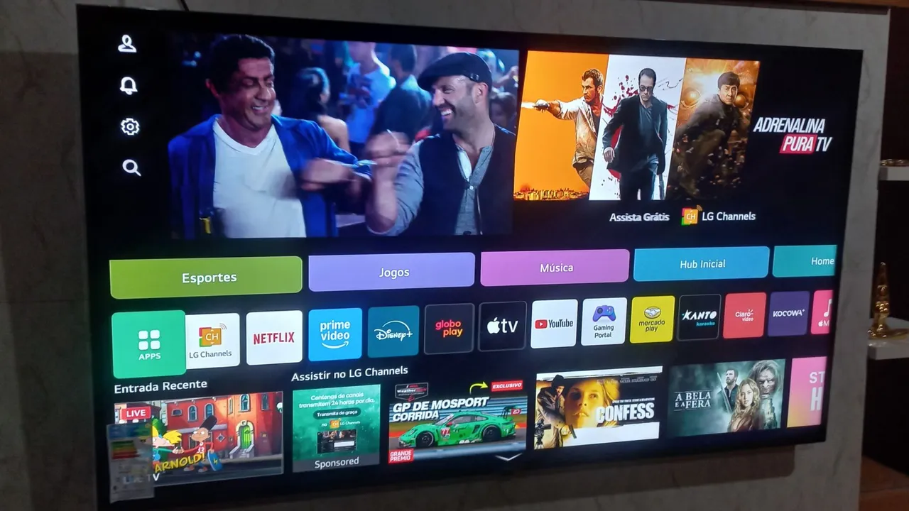 TV LG Smart 4K 55 polegadas com Adrenalina Pura TV