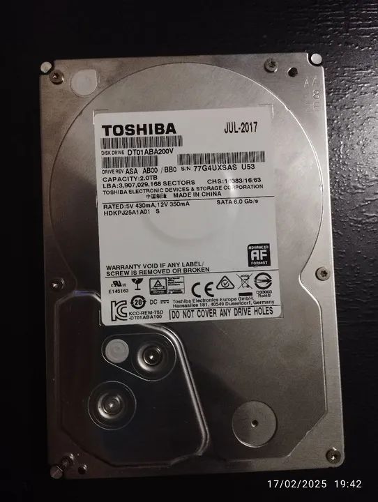 HD 2.000 GB Para Computador ou Câmera