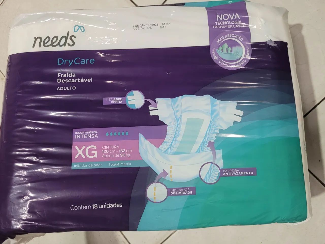 Fralda Adulto XG - 18 Unidades
