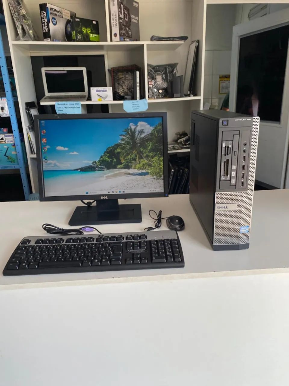 computador completo dell 790 core i5 2ªger/8gb mem/320gb+120gb ssd/tela 19 pol garantia nf