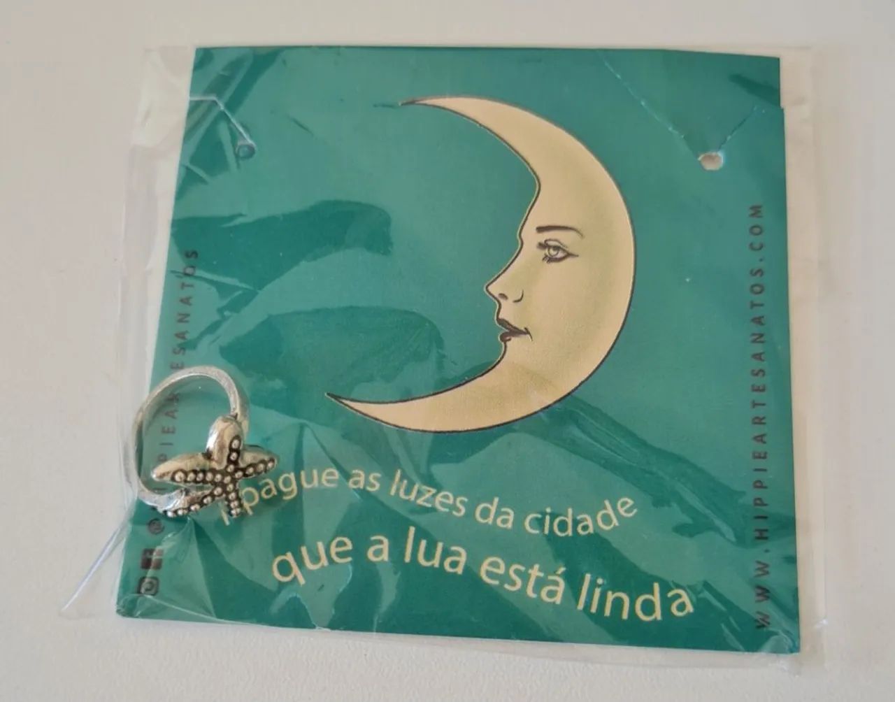 Anel estrela do mar prata Hippie Artesanatos - Foto 2