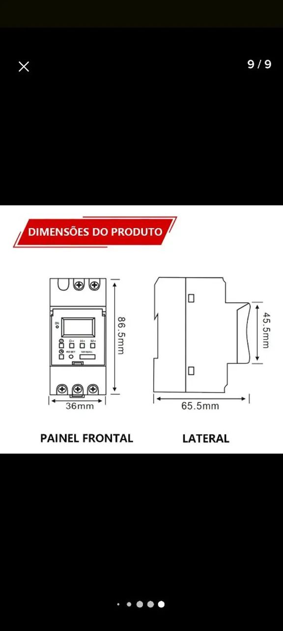 Temporizador Digital Programável 16a Trilho Din Bivolt - Foto 5