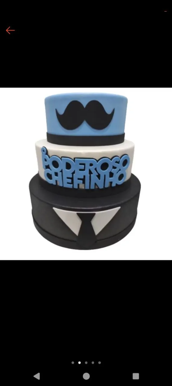 Bolo fake Decorado Poderoso Chefinho