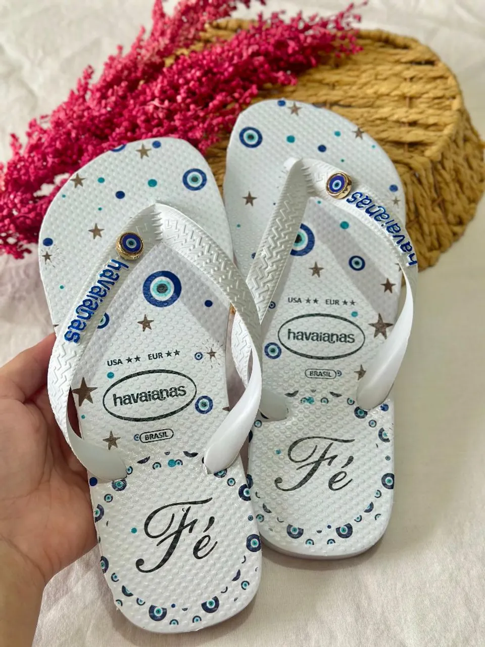 Havaianas Personalizadas Fé - Pronta Entrega!