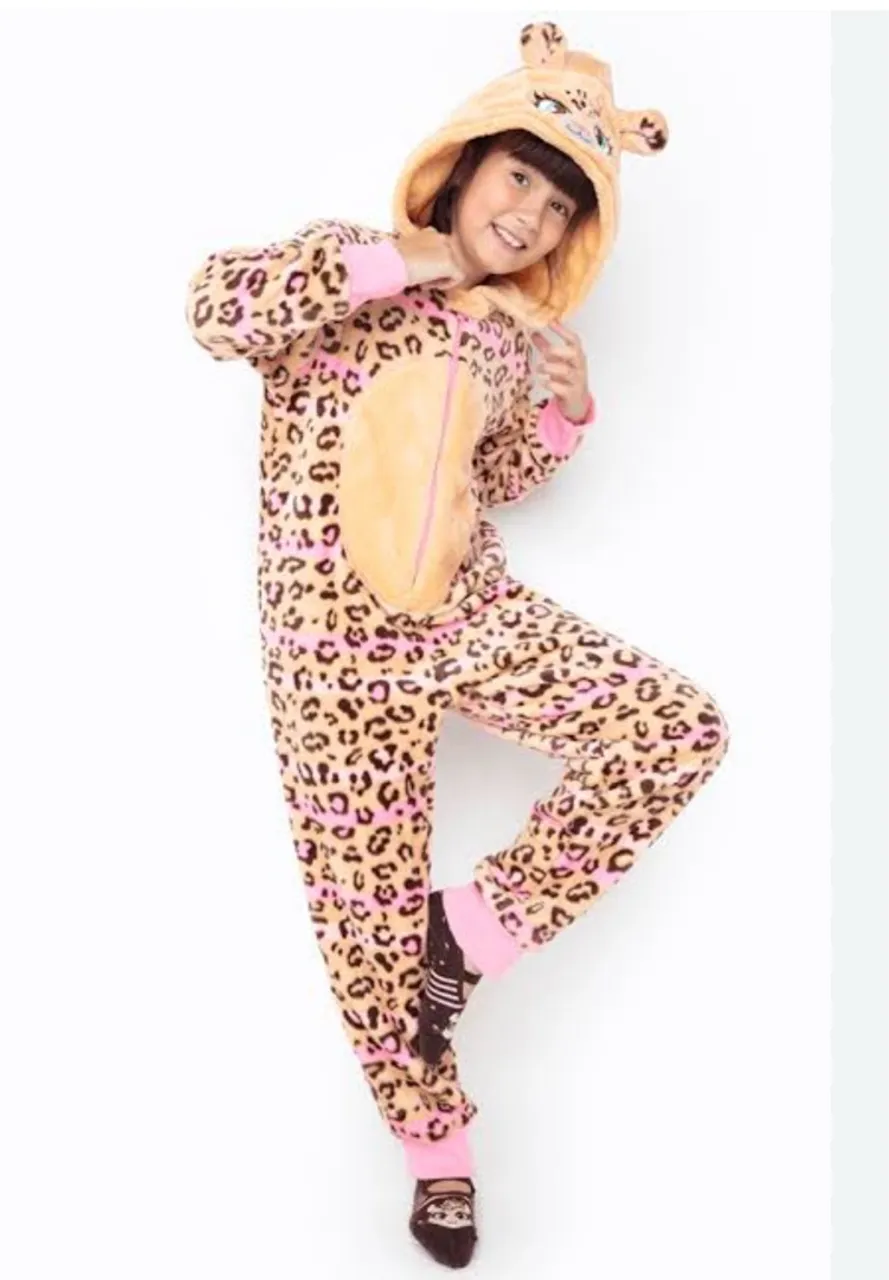 Macacão Pijama marca puket Infantil de Oncinha com Capuz