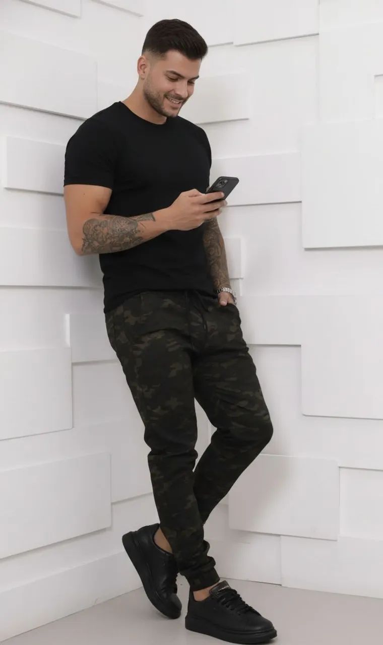 Calça Jogger Camuflada - Estilo e Conforto | M, G e GG - Foto 2